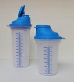 Tupperware Shaker - Schenker - 350 & 600 ml - Wit & Blauw, Huis en Inrichting, Nieuw, Ophalen of Verzenden, Wit, Bak of Kom