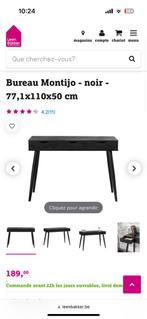 Bureau tiroirs scandinave Montijo noir table manucure, Ophalen, Bureau