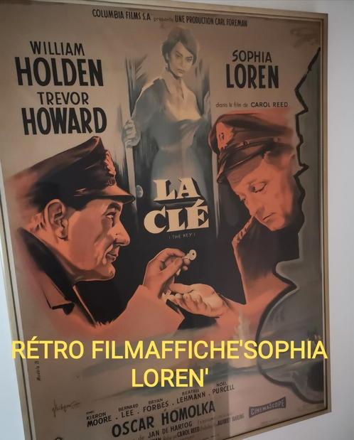 FILMAFFICHE ' LA CLÉ ' 1958 MET OA SOPHIA LOREN, Verzamelen, Posters, Gebruikt, Film en Tv, Deurposter of groter, Rechthoekig Staand
