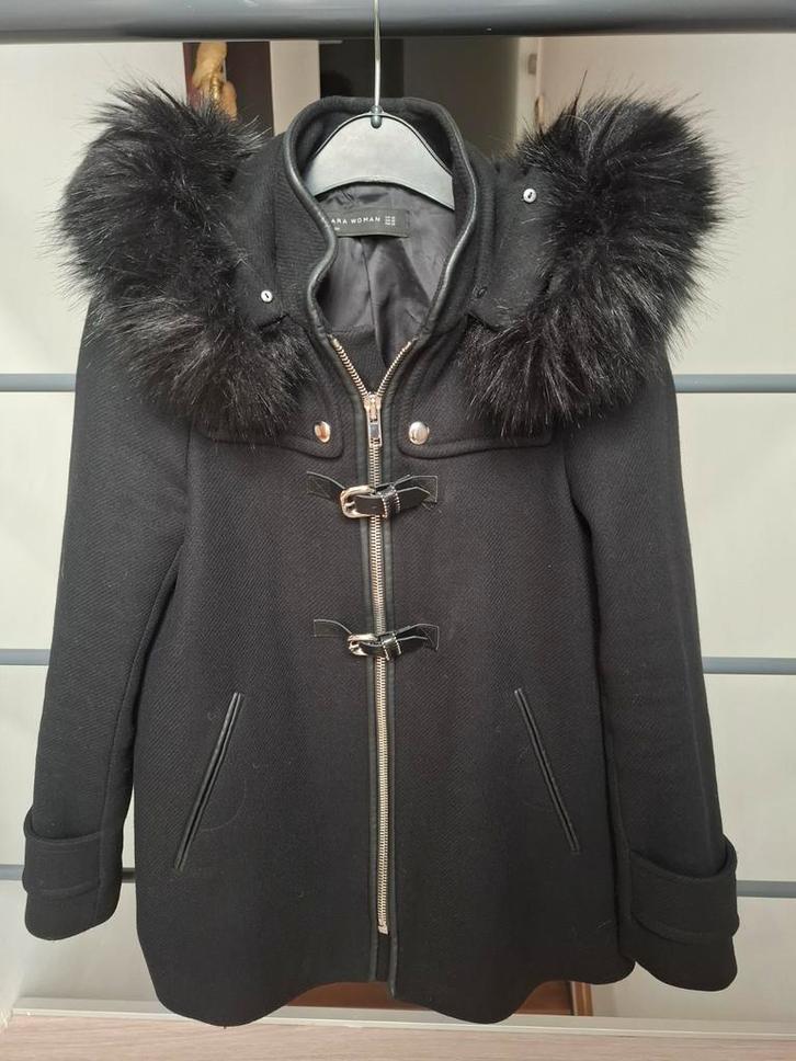 Manteau laine zara XS noir capuche, Vêtements | Femmes, Vestes | Hiver, Comme neuf, Taille 34 (XS) ou plus petite, Noir, Enlèvement ou Envoi