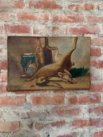 Schilderij op doek - haas / jachtscene, Ophalen