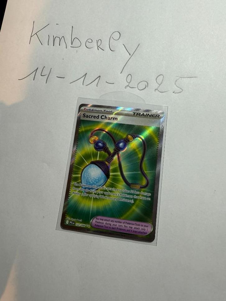 Pokémon Phantasmal Flames Sacred Charm #122/094 Engels, Hobby en Vrije tijd, Verzamelkaartspellen | Pokémon, Zo goed als nieuw