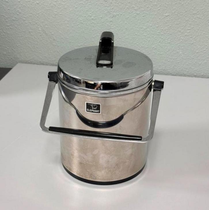 ELEPHANT 1960 rvs roestvrijstalen ijsemmer vintage ijs-emmer, Antiek en Kunst, Curiosa en Brocante, Ophalen of Verzenden
