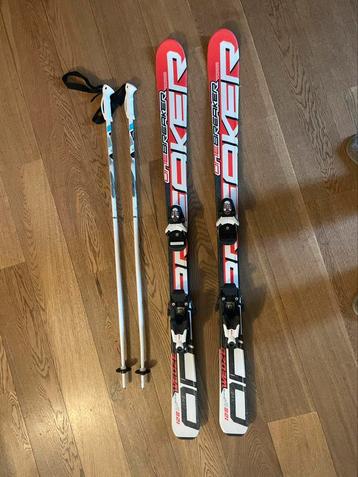 Ski’s + stokken 128 kind beschikbaar voor biedingen
