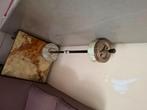 Salontafeltje marmer - messing, Huis en Inrichting, Minder dan 50 cm, Marmer, Vierkant, Minder dan 50 cm