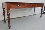 Lange eiken antieke side table tafel laden, Ophalen of Verzenden