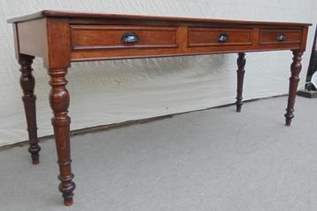Lange eiken antieke side table tafel laden beschikbaar voor biedingen