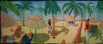 Houten decorwand / schildering tropisch strand, Enlèvement