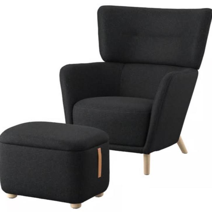 fauteuil met voetenbank, Huis en Inrichting, Fauteuils, Zo goed als nieuw, Ophalen