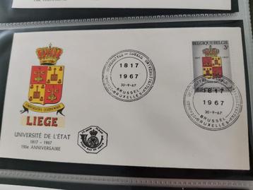 Belgie 1967 - FDC Universiteit van Luik, wapenschild beschikbaar voor biedingen