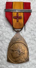 Medaille, Herinneringsmedaille WO1 MET verwond-kruis + Front, Verzamelen, Ophalen of Verzenden, Landmacht, Lintje, Medaille of Wings