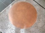 Grote poef cognac kleur, Huis en Inrichting, Ophalen, Zo goed als nieuw, Rond, Stof