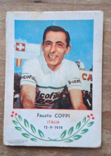 Genre: Panini-afbeelding: Fausto Coppi, Italia, beroemde wie beschikbaar voor biedingen