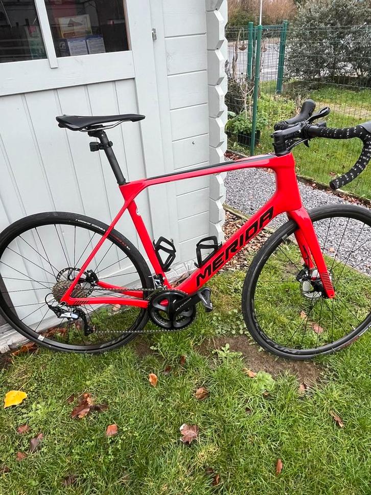 Koersfiets merida in nieuwstaat 2022, Fietsen en Brommers, Fietsen | Racefietsen, Carbon, Ophalen