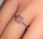 Damesring zilver met rhodochrosiet steen, Neuf, Rose, Fer ou Acier, Envoi