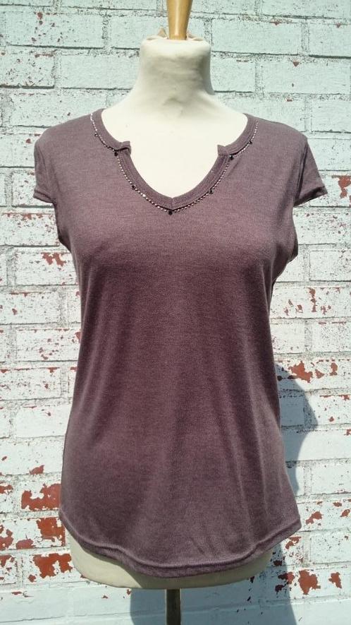 bruin t-shirt speciale hals rug strass vleugels Nieuw TU, Kleding | Dames, T-shirts, Nieuw, Maat 38/40 (M), Bruin, Korte mouw