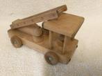 Vintage houten speelgoed, Brandweerwagen, Antiek en Kunst, Antiek | Speelgoed, Ophalen of Verzenden