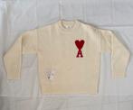 Ami Paris Sweater Kleur Crème Rood Hart, Kleding | Heren, Truien en Vesten, Ophalen of Verzenden, Zo goed als nieuw, Rood