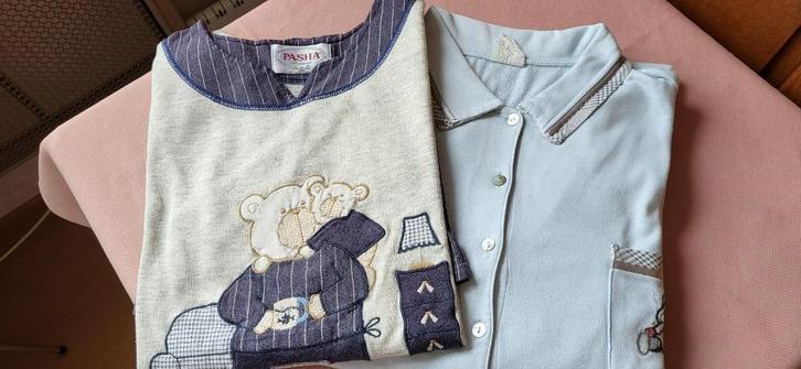 Nachtkleedjes (lange mouw) 2 stuks =>maat: Large & Medium, Kleding | Dames, Pyjama's, Gedragen, Maat 42/44 (L), Ophalen of Verzenden