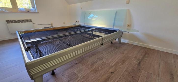 2-persoonsbed AUPING, Huis en Inrichting, Slaapkamer | Bedden, Zo goed als nieuw, Tweepersoons, 180 cm, 200 cm, Overige materialen