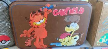 Handgeschilderde koffer : garfield beschikbaar voor biedingen