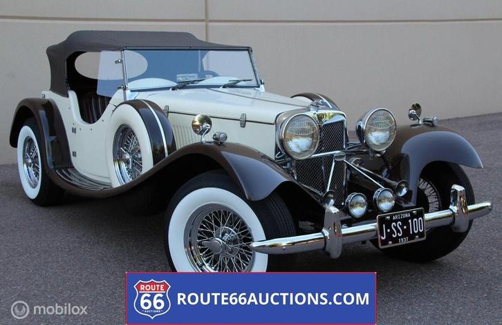 Jaguar SS 100 Replica | 1959 | Route 66 Auctions, Auto's, Oldtimers, Bedrijf, Te koop, Jaguar, Benzine, Overige carrosserie, Handgeschakeld