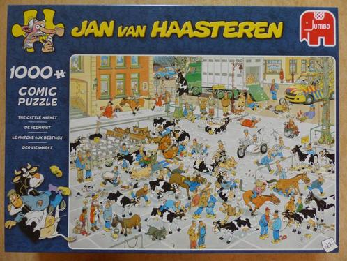 Jan Van Haasteren Puzzel De Veemarkt 1000 stukken Jumbo19075, Hobby en Vrije tijd, Denksport en Puzzels, Zo goed als nieuw, Legpuzzel