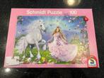 Puzzel Schmidt eenhoorn/prinses 100 stuks, Ophalen of Verzenden, Meer dan 50 stukjes, Zo goed als nieuw, 6 jaar of ouder