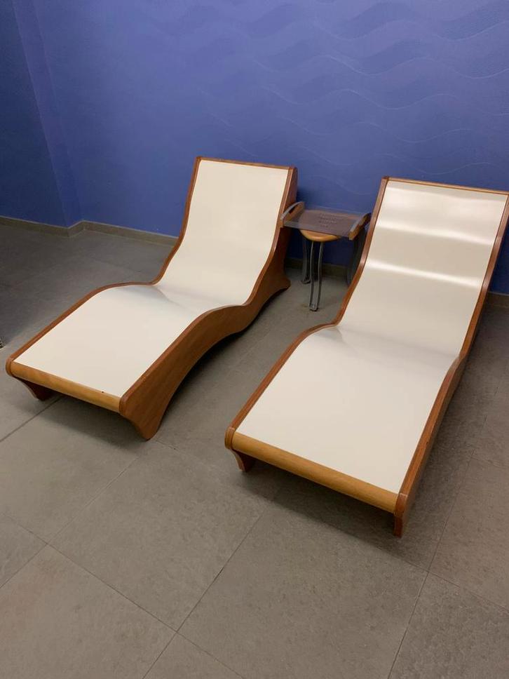 4 verwarmbare ligzetels van merk Club Well of Thao, Tuin en Terras, Ligbedden, Zo goed als nieuw, Ophalen