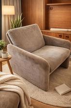 vintage Leolux fauteuil zetel + voetenbank, Ophalen, Gebruikt, Eenpersoons