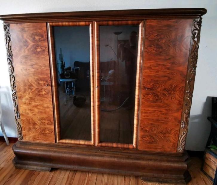 Prachtige Art Deco kast in wortelfineer in perfecte staat, Antiek en Kunst, Antiek | Meubels | Kasten, Ophalen