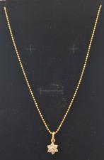 Chaîne boulle d'or et pendentif en or 18k, Enlèvement ou Envoi, Jaune, Or