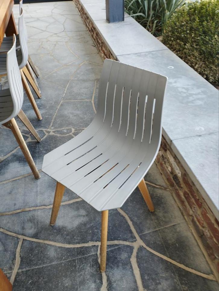 8 Chaises coques, Jardin & Terrasse, Chaises de jardin, Utilisé, Bois, Enlèvement