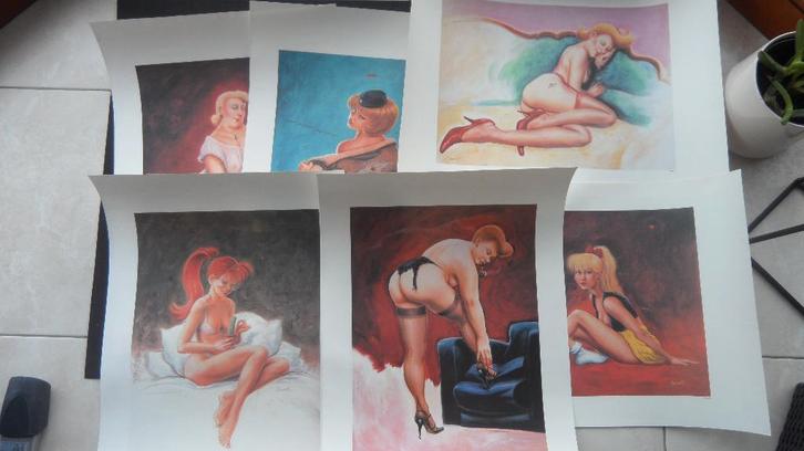 Affiches van stripfiguren  (6), Verzamelen, Foto's en Prenten, Ophalen of Verzenden