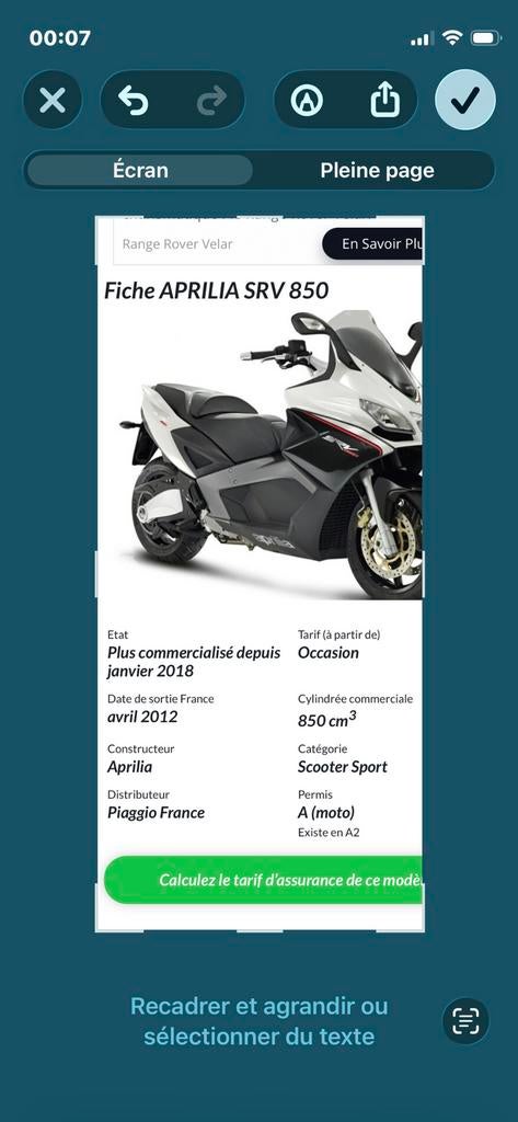 Aprilia SRV 850 scouter, Particulier, Neuf, Scooter