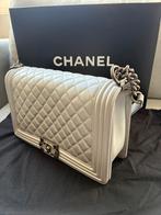 Chanel boy bag licht grijs., Handtassen en Accessoires, Ophalen, Zo goed als nieuw, Grijs