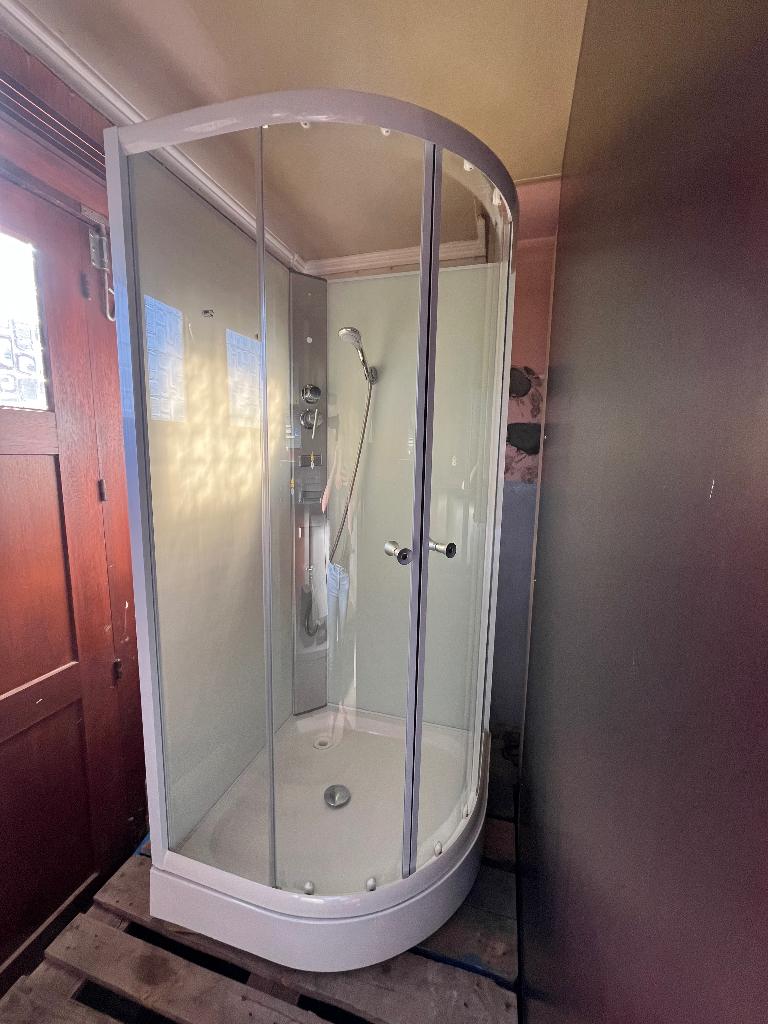 Douchecabine 90x90x230cm kwartrond, Maison & Meubles, Salle de bain | Salle de bain complète, Enlèvement, Utilisé
