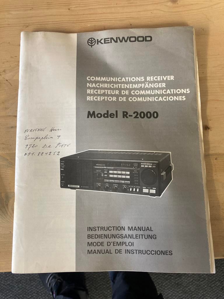 KENWOOD ontvanger R2000 en toebehoren cb, Audio, Tv en Foto, Ophalen, Kenwood