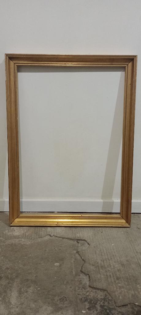 Cadre vide doré ancien 50x70, c78, Maison & Meubles, Accessoires pour la Maison | Cadres, Enlèvement