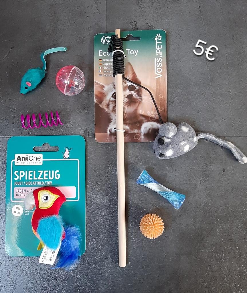 Kattenspeelgoed set, Animaux & Accessoires, Jouets pour chats, Neuf, Enlèvement ou Envoi