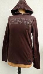 Sympathique Sweat/Tshirt à capuche Gstar L, Enlèvement ou Envoi, Comme neuf, Brun, Taille 48/50 (M)