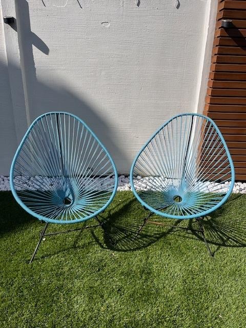 Originele Silla Acapulco stoelen (hemelsblauw), Tuin en Terras, Tuinstoelen, Ophalen, Gebruikt, Overige materialen