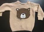 Beige - jongens trui - beertje maat 80 - 9 tot 12 maanden, Kinderen en Baby's, Babykleding | Maat 80, Ophalen of Verzenden