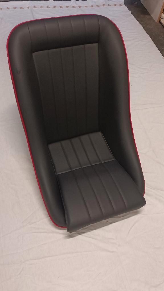 Sportzetel Cobra, zwart - rode bies Classic Mini, Auto-onderdelen, Interieur en Bekleding, Mini, Rover, Austin, Nieuw, Ophalen