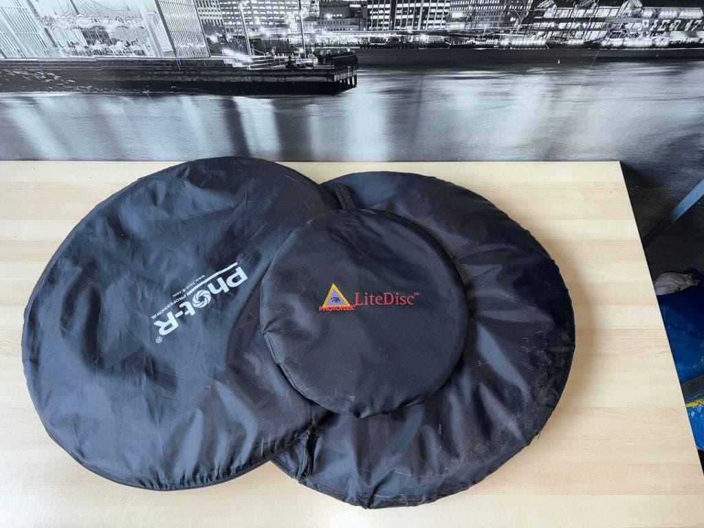 KIT RÉFLECTEURS + FOND VERT/BLEU – PLIABLE POP-UP, TV, Hi-fi & Vidéo, Enlèvement, Utilisé, Autres types