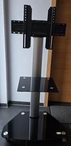 Verrijdbare tv-standaard, Huis en Inrichting, Ophalen, Zo goed als nieuw, Glas