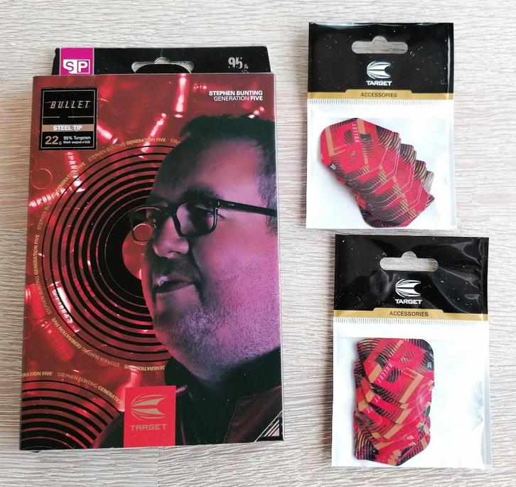 Target Stephen Bunting Gen 5 Swiss Point 95% 22 gram&Flights, Sport en Fitness, Darts, Nieuw, Pijlen, Ophalen of Verzenden