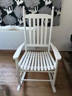 Schommelstoel, wit vol hout, merk chilwood, Kinderen en Baby's, Ophalen, Zo goed als nieuw