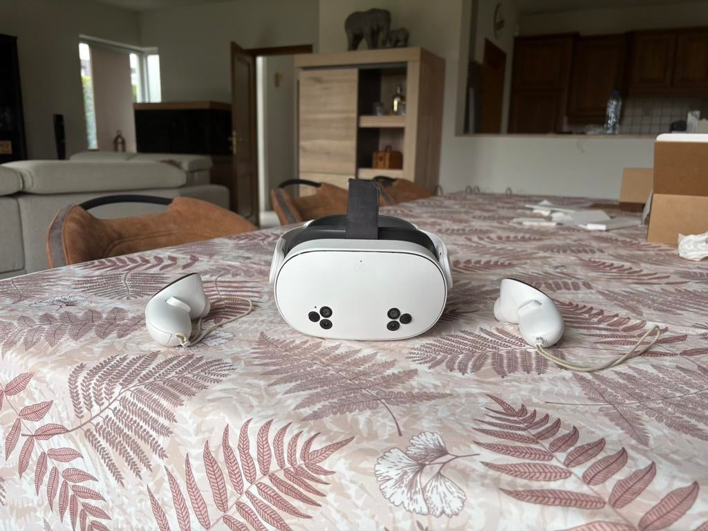 Meta Quest 3S 128GB + Meta Quest Elite Strap + VR link cable, Consoles de jeu & Jeux vidéo, Virtual Reality, Enlèvement, Utilisé