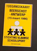 Sticker toegangskaart Beerschot/Antwerp 1986, Verzamelen, Sportartikelen en Voetbal, Ophalen of Verzenden